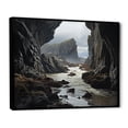 thumbnail image 2 of Designart "Symmetrical Grey Landscape Cliffs Beauty I" Landscapes Floater Framed Canvas Art Print, 2 of 7