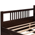 thumbnail image 4 of Full Size Daybed Wood Bed with Twin Size Trundle,Espresso, 4 of 8