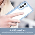 thumbnail image 3 of Case for Samsung Galaxy S22 Plus Case Slim Dropproof [Defend from Drop/Scratch/Slip/Fingerprint] Clear Acrylic Hard Back Soft TPU Bumper Hybrid Phone Cover for Samsung S22 Plus-Blue, 3 of 16