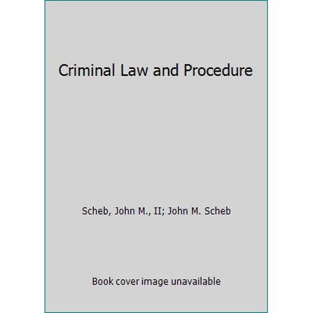 Criminal Law and Procedure [Hardcover - Used]