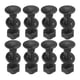 thumbnail image 1 of Kit de tornillos de carro M6 x 20mm, juego de 12 tornillos de carro incluye arandelas y tuercas - Acero al carbono con óxido negro, 1 of 6