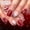 C, variant on 24PCS Short Round Press On Nails, Full Cover Acrylic Fake Nails Reusable Glue On False Nail Tips for Christmas Winter Holiday Party Women Daily Casual Festive Nail Art Decoration