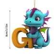 thumbnail image 3 of Christmas Ornament under $5! Xqxayjr Christmas Dinosaur Alphabet Pendant, 26 Letter Dinosaur Ornaments for Party Decor, Acrylic Hanging Decorations for Christmas Tree Home Party Decoration, 3 of 4