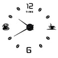 thumbnail image 3 of Reloj de pared grande moderno sin marco, con espejo adhesivo para decoración del hogar, la oficina y la habitación, color negro., 3 of 14