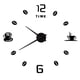 thumbnail image 3 of Moderno grande sin marco DIY Reloj de pared espejo superficie pegatina para el hogar Oficina Sala decorblack, 3 of 8