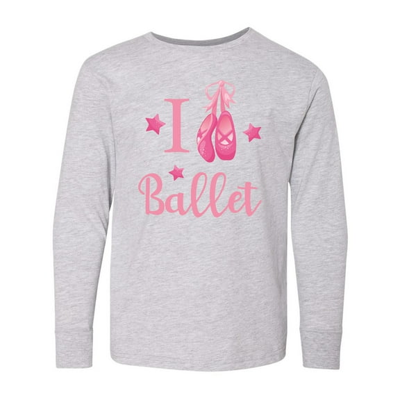 Inktastic I Love Ballet Long Sleeve Youth T-Shirt
