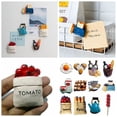 thumbnail image 6 of 1PC Creative Home Decoration Refrigerator Ornament Magnetic Stickers Fridge Magnet Cartoon Food Shape Bread Egg Milk TYPE 9, 6 of 8