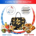 thumbnail image 4 of OBREWU Butterflies Sunflowers Women's Insulated Leakproof Large Lunch Bag, Oxford Cloth, 4 of 7