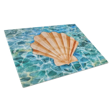 

Caroline s Treasures Scallop Shell and Water Glass Cutting Board Large