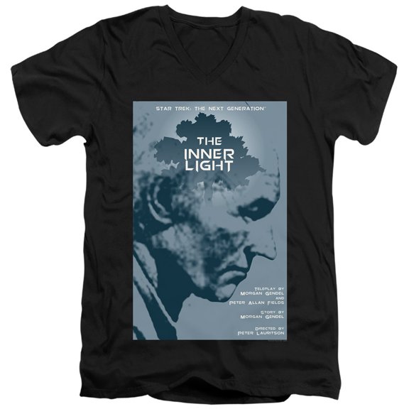 Star Trek Tng Season 5 Episode 25 Adult V-Neck 30/1 T-Shirt Black