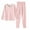 Pink, variant on Uaswgudfs V-Neck Zip-Up Women's Pajama Set with Ankle Pants - Lace Trim & Regular Fit Sleepwear