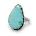thumbnail image 1 of .925 Sterling Silver Stabilized Freeform Turquoise Women's Ring, 1 of 1