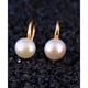 thumbnail image 3 of Gold Earrings with White Pearl / Pearl Earrings Gold, 3 of 5