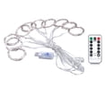 thumbnail image 1 of Luz LED para cortina de ventana con control remoto, 8 modos de luces decorativas de alambre de cobre, enchufe USB, luces de hadas Colorido 3x3metros, 1 of 8