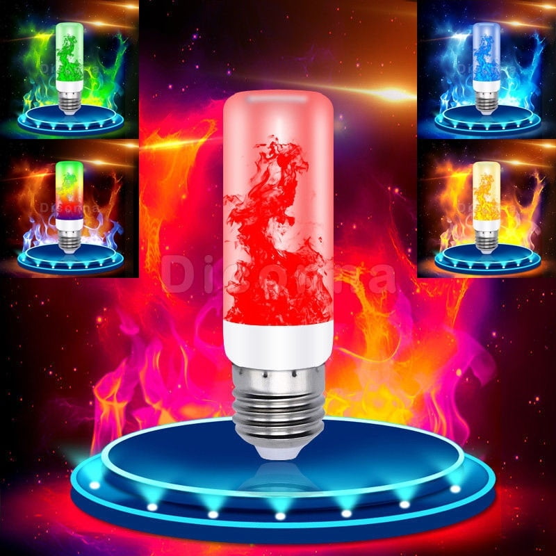 4 Modes E27/26 LED Flame Effect Fire Light Bulb Flickering Lamp
