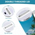 thumbnail image 5 of 30 oz Insulated Stainless Steel Tumbler Double Wall Stainless Steel Tumbler with 2-Way Drinking Serene Beach Scene, 5 of 9