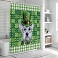 thumbnail image 6 of St. Patrick's Day Shower Curtain, Waterproof Shower Curtains for Bathroom, Spring Lucky Shamrock Cute Puppy Green Plaid Washable Fabric Bathtub Curtain Set Bath Decor with 12 Hooks Extra Long 72"x96", 6 of 8