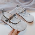 thumbnail image 2 of Gyujnb Girls Mesh Mary Jane Shoes Soft Sole Casual Footwear, Adjustable Buckle Strap Closed Toe Ballet Shoes (Girls),3.5-4 Years, 2 of 9