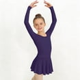 thumbnail image 6 of BFHHYA Girls Ballet Leotards Long Sleeve Round Neck Ballet Dress Casual Solid Color Chiffon Skirt Leotard for Girls 3-15 Years, 6 of 6