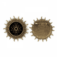 thumbnail image 1 of Totem símbolo triángulo geometría Pin de gancho de metal vintage con forma de sol Unbranded M, 1 of 3