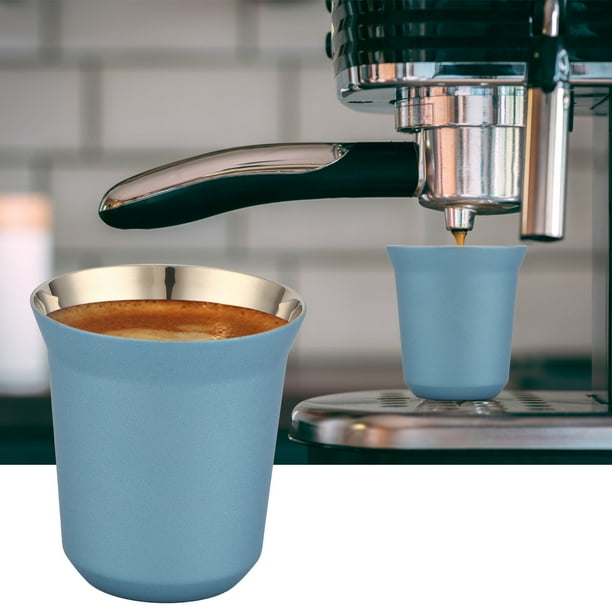 Taza de Café de Doble Pared de Acero inoxidable, Taza de Cápsula aislada para Cafetería Casera