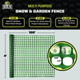 thumbnail image 2 of BOEN 4' x 100' Green Temporary Fencing, Mesh Snow Fence, Plastic, Safety Garden Netting, Above Ground Barrier, for Deer, Kids, Swimming Pool, Silt, Lawn, Rabbits, Poultry, Dogs, 2 of 6