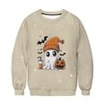 thumbnail image 4 of Ailaofu Women's Halloween Printed Round Neck Casual Sports Long Sleeve Sweatshirt Top Sweatshirt Loose Soft Long Sleeve Pullover Tops, 4 of 6