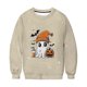 thumbnail image 4 of Ailaofu Women's Halloween Printed Round Neck Casual Sports Long Sleeve Sweatshirt Top Sweatshirt Loose Soft Long Sleeve Pullover Tops, 4 of 6
