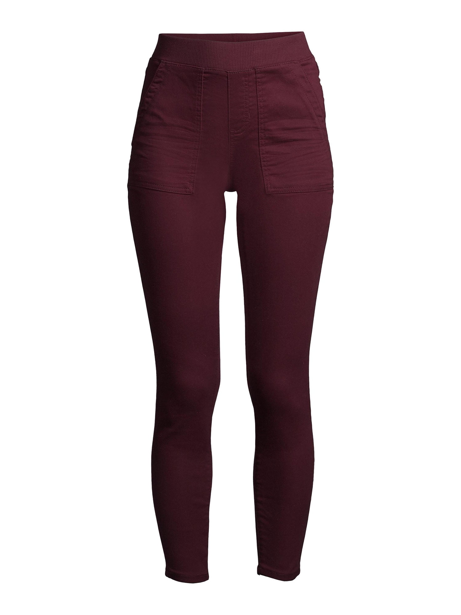 No Boundaries Juniors' Mid Rise Pull-On Jeggings with Rib Waistband