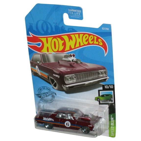 Hot Wheels '64 Chevy Chevelle SS (2017) Speed Blur 10/10 Burgundy Toy Car 62/250