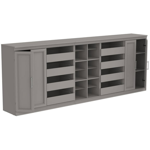 Closetmaid Ms-2116-18S4dr2d Modular 107" Wide Storage Cabinet Entertainment Center Tv