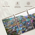 thumbnail image 6 of Elephant Stock Port-au-prince Residences Wall Art - Horizontal Multi Panel Canvas - Living Room Wall Decor - Places Multi Panel - Green And Yellow Decor - 74" x 36", 6 of 8