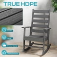 thumbnail image 5 of FODINGHILL Outdoor Rocking Chair Set of 2,HDPE All Weather Patio Rocker for Porch,Garden,Balcony,Grey, 5 of 10