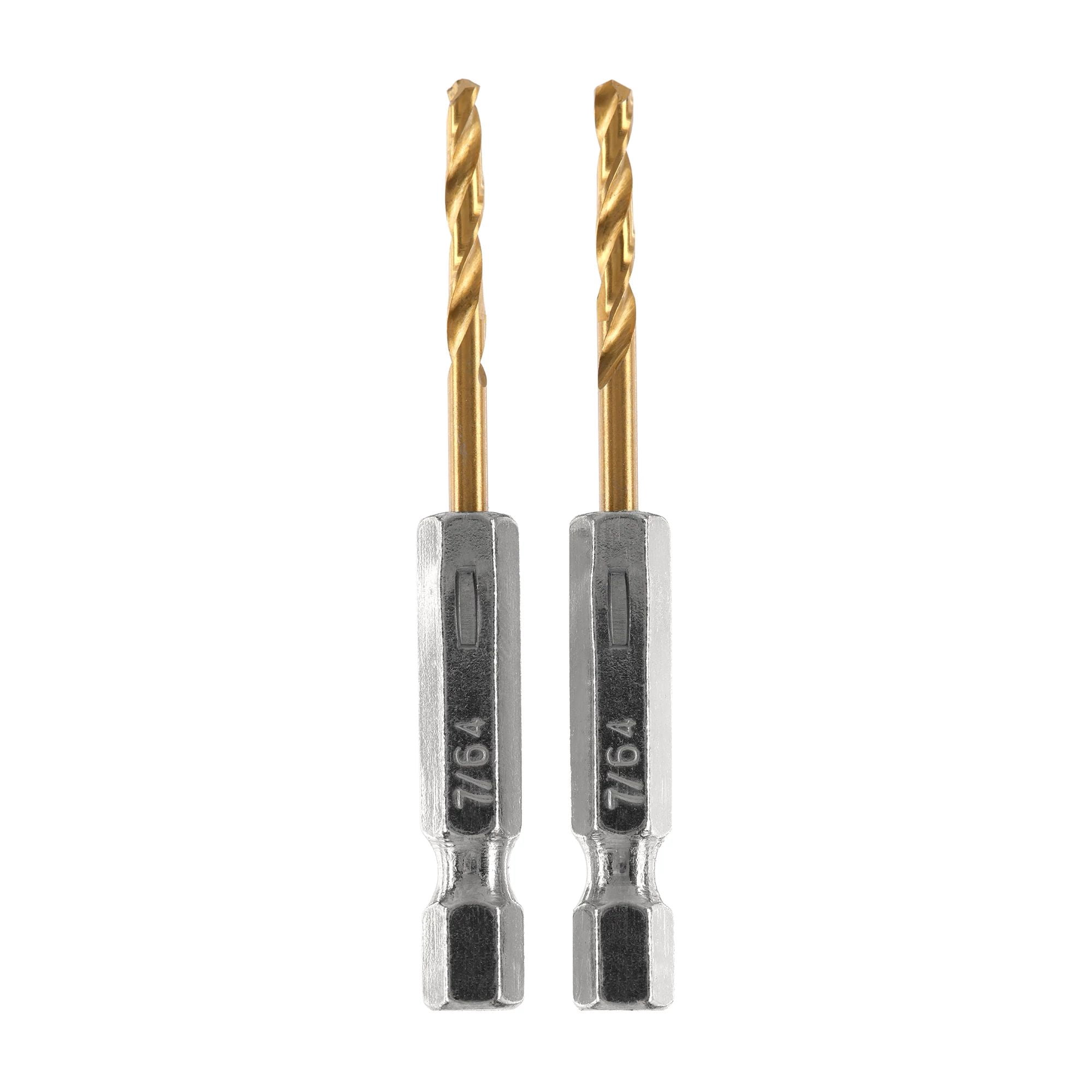 HART 2-Piece 7/64-inch Hex Shank Titanium Drill Bit Set