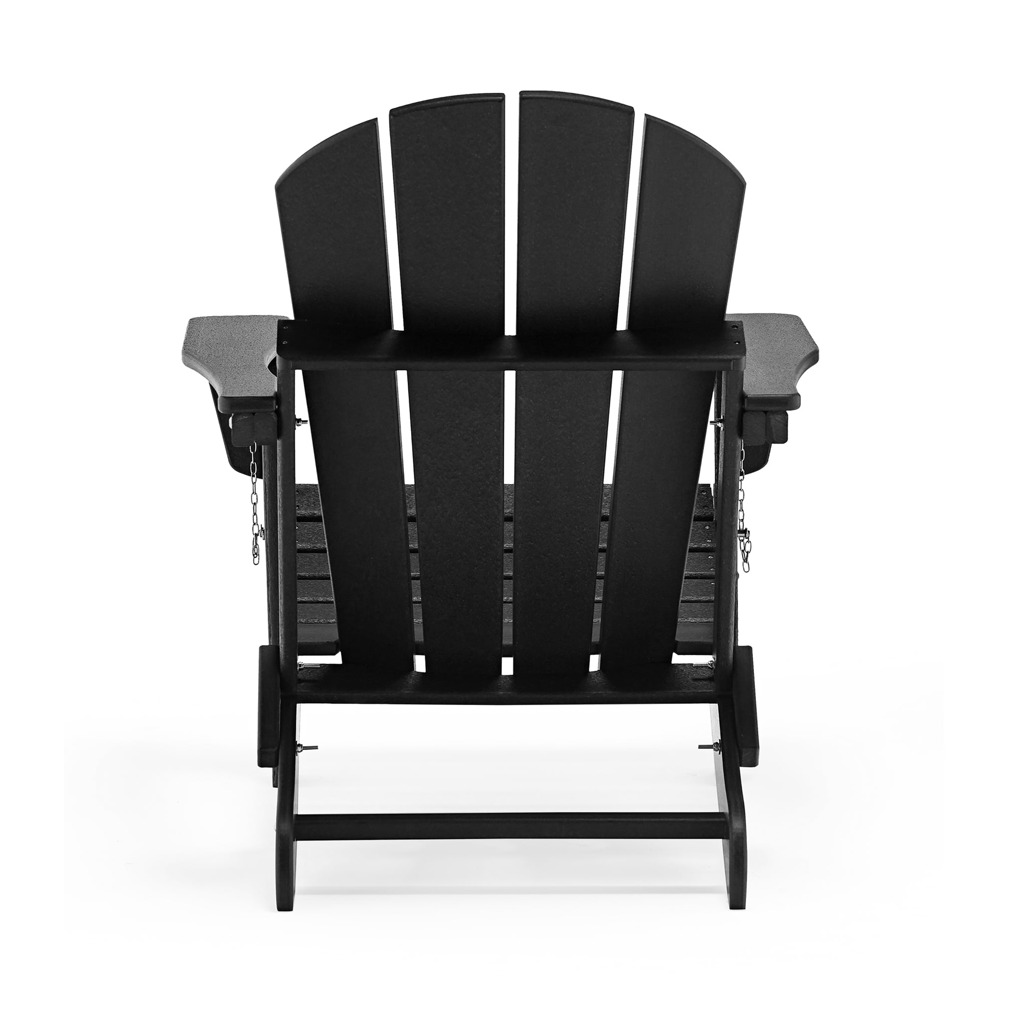 PORCHSIDE Outdoor Folding Adirondack Chair (Set of 2), Black