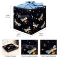 thumbnail image 3 of Honeybee Storage Containers Foldable Basket with Handle, 10.8"x10.5"x10.6", Large Capacity - Storage Bins, Toy Storage, 3 of 6