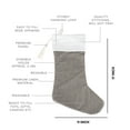 thumbnail image 4 of Koyal Wholesale 1Pcs Linen Christmas Stocking with Tassel DIY Gray Stocking, 4 of 5