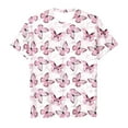 thumbnail image 1 of T-shirts pour Filles Manches Courtes Imprimé Papillons Décontracté Rose 8-9 Ans, 1 of 4