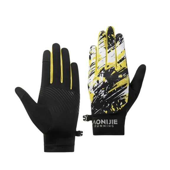 AONIJIE M59 Windproof Warm Gloves Non-Slip Full Finger Anti Slip Sports Gloves Two Finger Touchscreen for Running Cycling