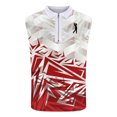 thumbnail image 4 of Men Gradient Polo Shirt Slim Fit Sleeveless Golf Shirt Performance Casual T-Shirts Red L, 4 of 5