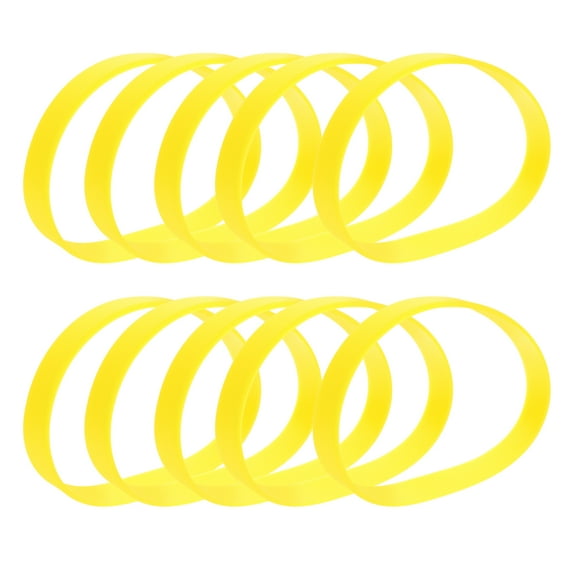 50 Pcs Bracelet Wristband Gift Supple Band Wrist Band Yellow Wristbands Silicone Wristband Men and Women Child