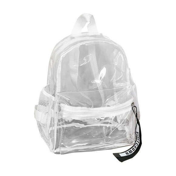 TopLLC Clear Backpack, Large Capacity Colored PVC See Through School Bag with Reinforced Straps, Waterproof Heavy Duty Stadium Approved Backpack with Side Pockets Stylish Daypack for Concert Travel