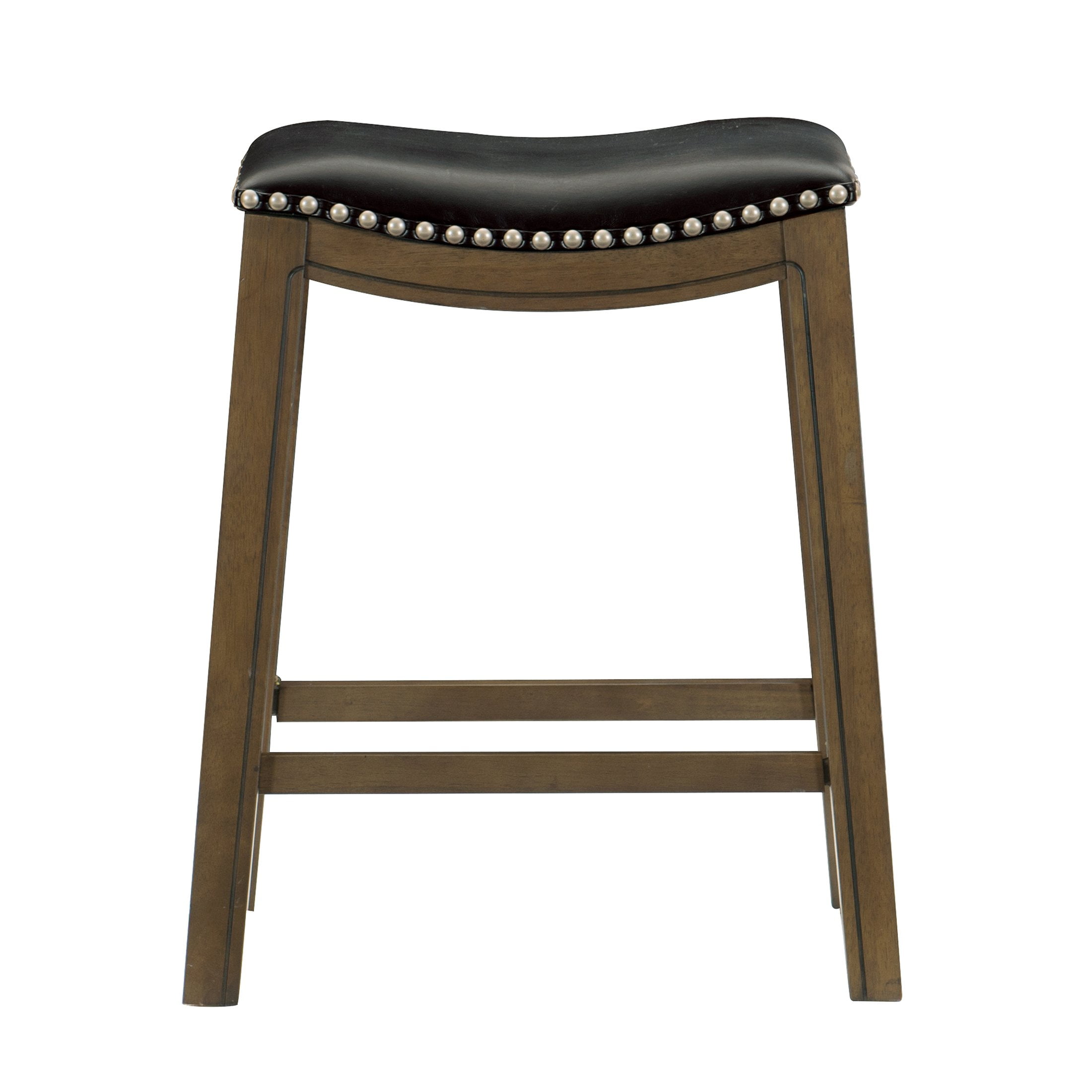 OakvillePark Eustis Saddle Seat Counter Height Barstool, Black