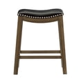thumbnail image 2 of OakvillePark Eustis Saddle Seat Counter Height Barstool, Black, 2 of 4