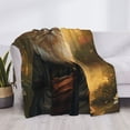thumbnail image 3 of Yiaed Lakeside Flower Field Cat Print Blanket Throw Blanket Soft Cozy Flannel Blanket for Home Bed Sofa Couch Chair-50"x40", 3 of 6