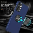 thumbnail image 6 of JTCASES for Samsung Galaxy A42 5G Case, Car Mount Bracket 2-layer Hybird Shockproof PC TPU Anti-fall Slim Fit Lightweight Magnetic Cover for Samsung Galaxy A42 5G（6.6" 2022) - Blue, 6 of 7