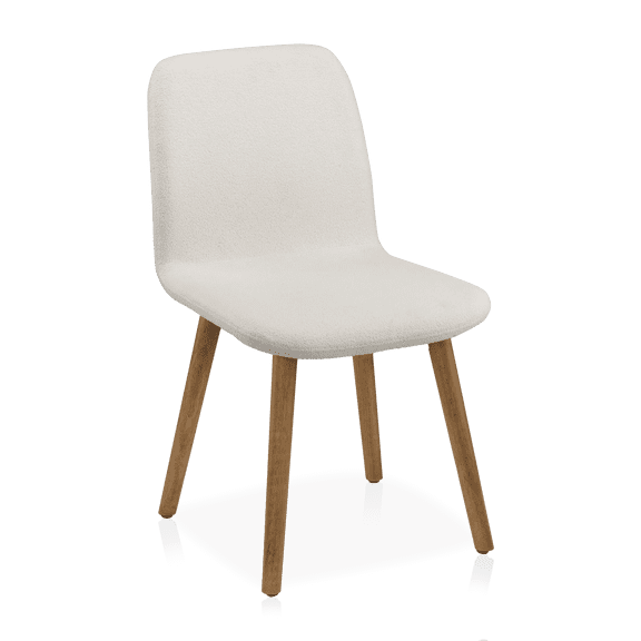 Bouclair Oatmeal Fabric and Wood Dining Chair