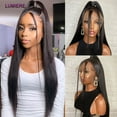 thumbnail image 6 of Lumiere Hair Lace Front Human Hair Wigs 13×4 Bone Straight Lace Front Lace Wigs Brazilian Virgin Human Hair Wigs 180% Density for Black Women Natural Color 12 inch 180% Density, 6 of 9