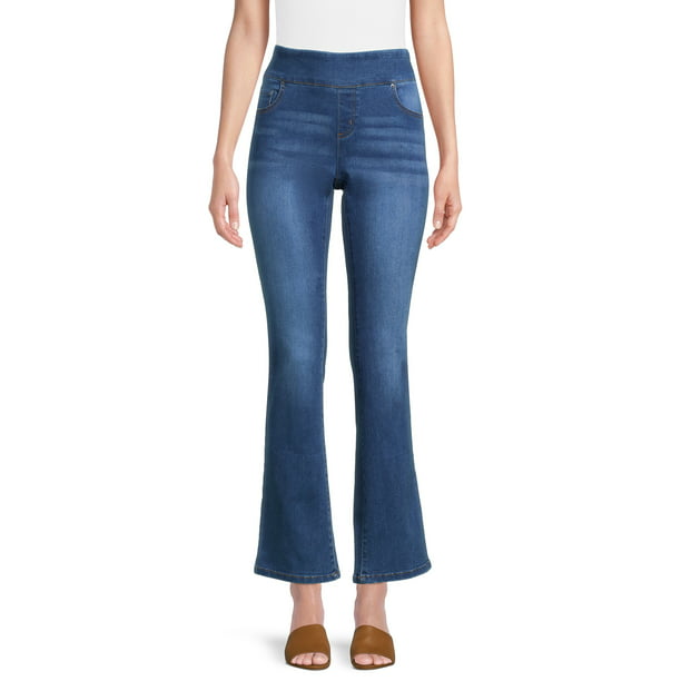 The Pioneer Woman Pull On Embroidered Bootcut Jeans, Women’s - Walmart.com