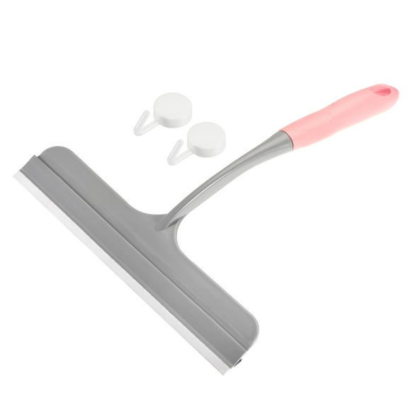 Uxcell Shower Squeegee Glass Wiper with 2 Hooks Pink
